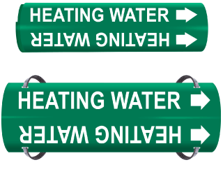 Heating Water Wrap Around & Strap On Pipe Marker
