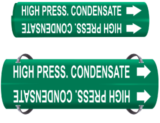 High Press Condensate Wrap Around & Strap On Pipe Marker