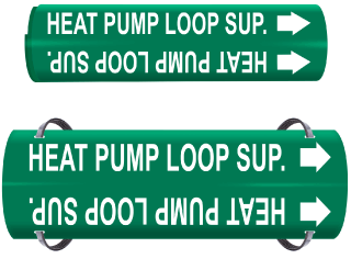 Heat Pump Loop Sup. Wrap Around & Strap On Pipe Marker