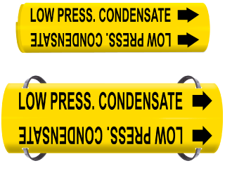 Low Press Condensate Wrap Around & Strap On Pipe Marker