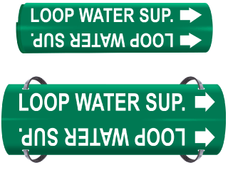 Loop Water Sup. Wrap Around & Strap On Pipe Marker