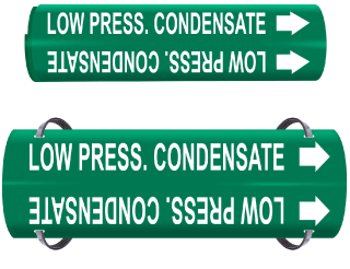 Low Press Condensate Wrap Around & Strap On Pipe Marker