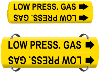 Low Press. Gas Wrap Around & Strap On Pipe Marker