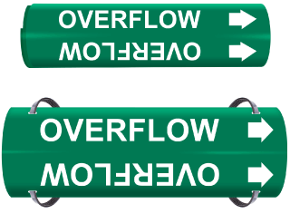 Overflow Wrap Around & Strap On Pipe Marker