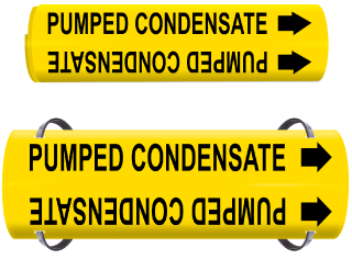Pumped Condensate Wrap Around & Strap On Pipe Marker