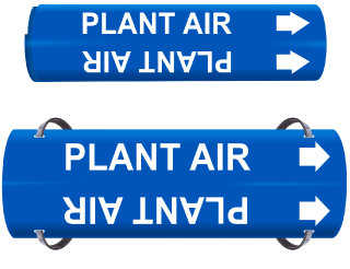 Plant Air Wrap Around & Strap On Pipe Marker