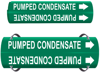 Pumped Condensate Wrap Around & Strap On Pipe Marker