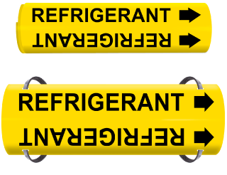 Refrigerant Wrap Around & Strap On Pipe Marker