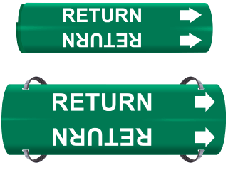 Return Wrap Around & Strap On Pipe Marker