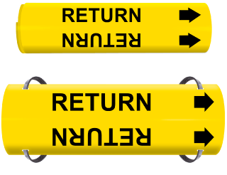 Return Wrap Around & Strap On Pipe Marker