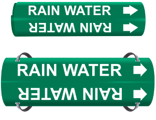 Rain Water Wrap Around & Strap On Pipe Marker