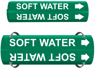 Soft Water Wrap Around & Strap On Pipe Marker