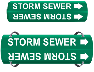 Storm Sewer Wrap Around & Strap On Pipe Marker