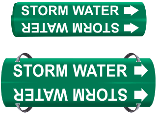 Storm Water Wrap Around & Strap On Pipe Marker