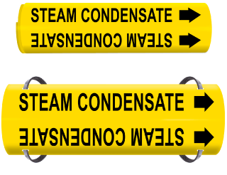 Steam Condensate Wrap Around & Strap On Pipe Marker