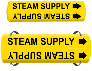 Steam Supply Wrap Around & Strap On Pipe Marker