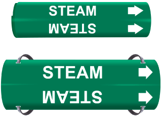 Steam Wrap Around & Strap On Pipe Marker