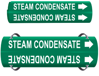 Steam Condensate Wrap Around & Strap On Pipe Marker