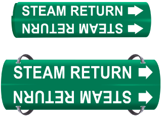 Steam Return Wrap Around & Strap On Pipe Marker