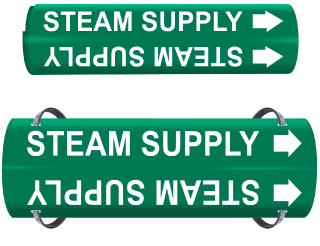 Steam Supply Wrap Around & Strap On Pipe Marker