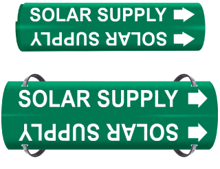Solar Supply Wrap Around & Strap On Pipe Marker