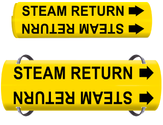 Steam Return Wrap Around & Strap On Pipe Marker