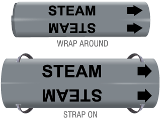 Steam Snap-Around and Strap-On Pipe Marker