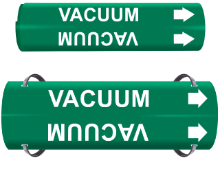 Vacuum Wrap Around & Strap On Pipe Marker