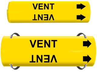 Vent Wrap Around & Strap On Pipe Marker