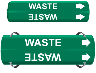 Waste Wrap Around & Strap On Pipe Marker