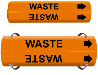 Waste Wrap Around & Strap On Pipe Marker