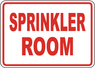 Sprinkler Room Sign