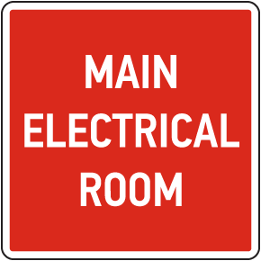 Main Electrical Room Sign