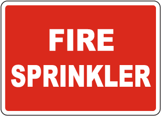 Fire Sprinkler Sign