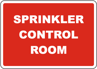 Sprinkler Control Room Sign