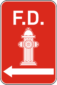 F.D. Left Arrow Sign