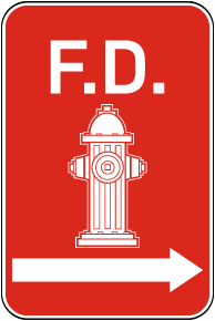 F.D. Right Arrow  Sign