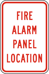 Fire Alarm Panel Location Sign
