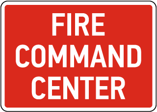 Fire Command Center Sign