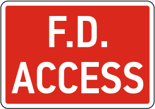 F.D. Access Sign