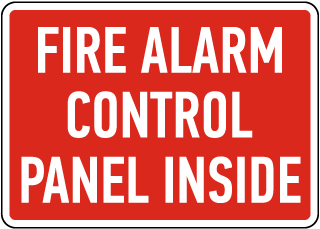 Fire Alarm Control Panel Inside Sign