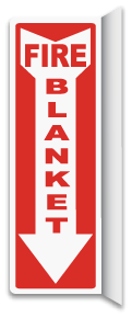 Fire Blanket 2-Way Sign