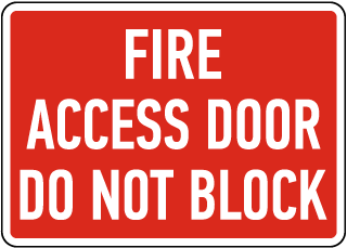 Fire Access Door Sign