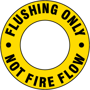 Flushing Only Fire Hydrant Ring Sign