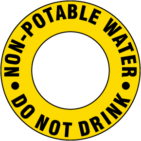 Non-Potable Water Fire Hydrant Ring Sign