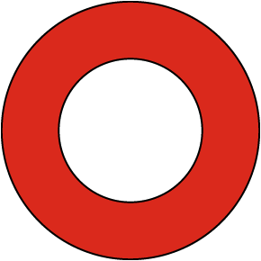 Blank Red Fire Hydrant Ring Sign