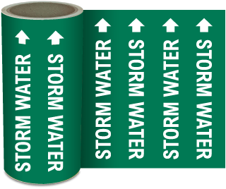 Storm Water Continuous Pipe Marker on a Roll