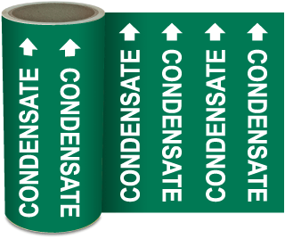 Condensate Continuous Pipe Marker on a Roll