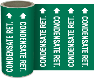 Condensate Ret. Continuous Pipe Marker on a Roll