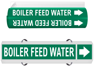 Boiler Feed Water High Performance Wrap Around & Strap On Pipe Marker
